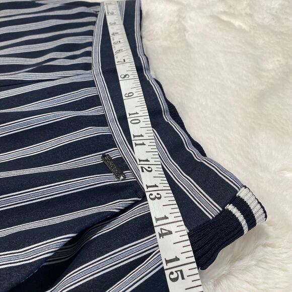 Sweaty Betty Small Enzo Coastal Navy Striped Wide Leg Cropped Coulotte Pants - Picture 4 of 14